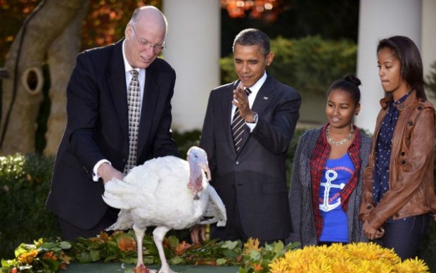 Obama elnök ismét megmentette a késtől a fehér házi hálaadás-napi pulykát